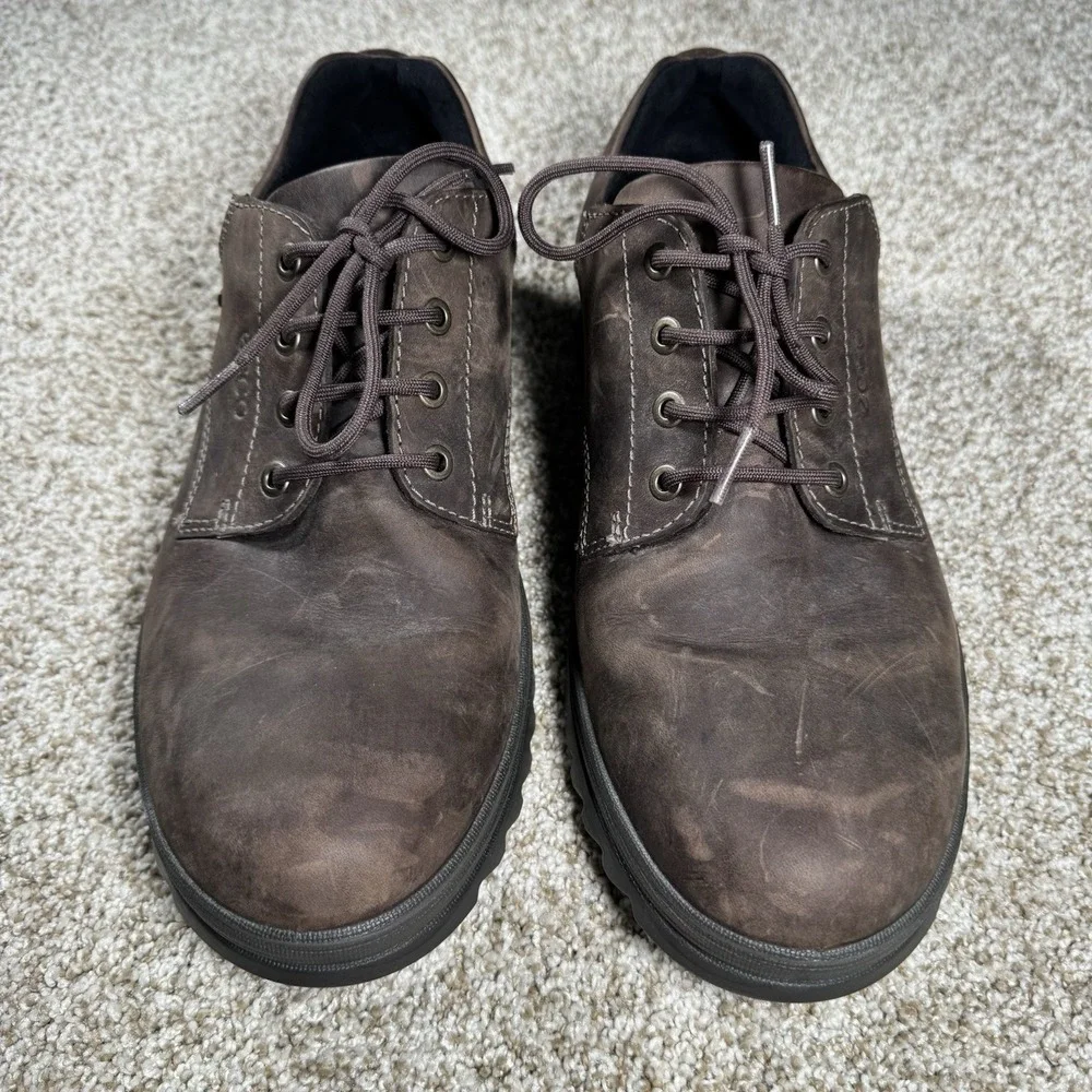 Ecco Mens‎ Size 43 Nubuck Leather Gore-Tex Lace Up Lowtop Shoes